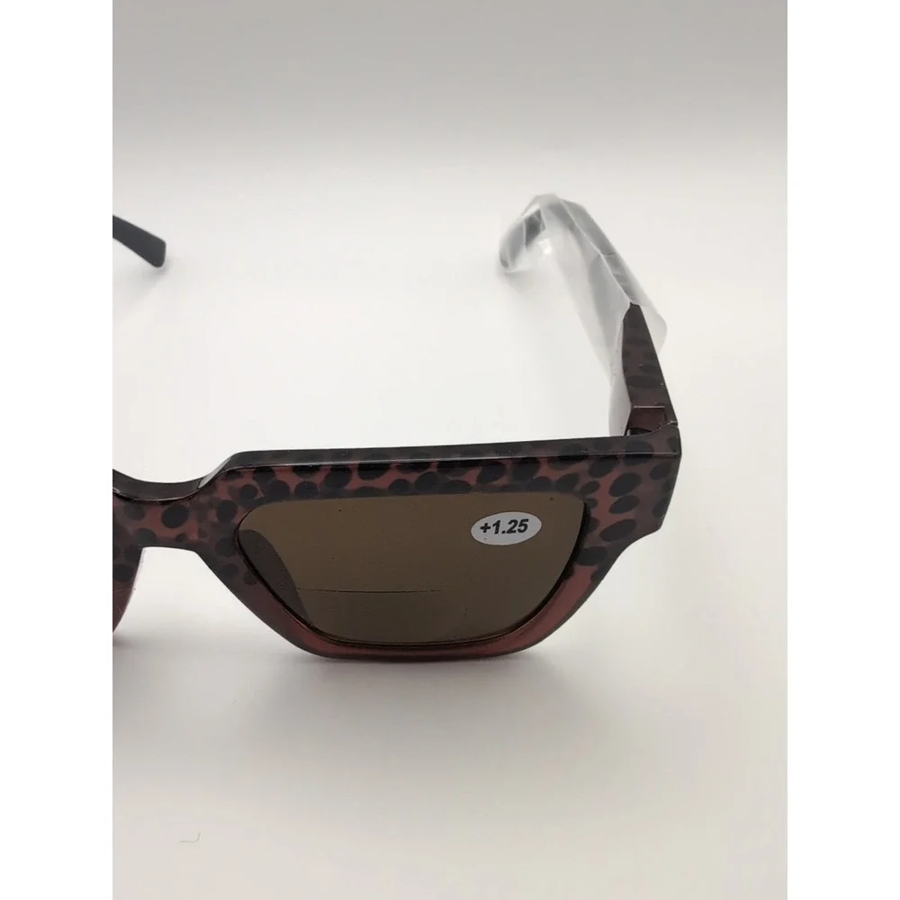 BIFOCAL Women Big Lens Brown Tint Reading‎ SunGlasses  Outdoor Readers +1.25